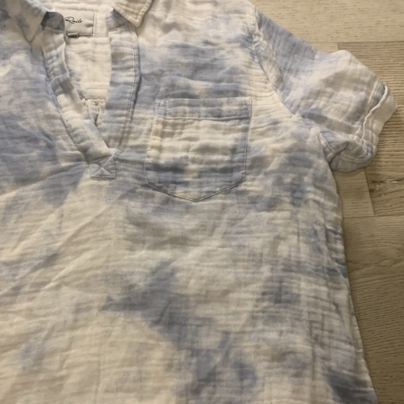 RAILS Savannah Cascade Womens‎ Blue/White Tie Dye Shirt - Picture 5 of 10